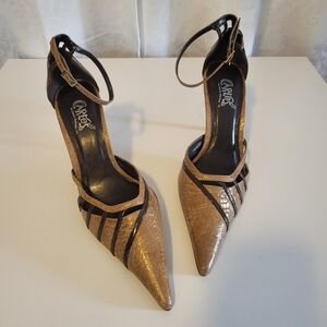 Carlos By Carlos Santana Women's Ankle Strap Heels, Shoes Size 8.5m, Brown